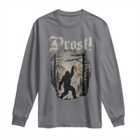 Oktoberfest Bigfoot Long Sleeve Shirt Vintage Forest Sasquatch Drinking Prost - Wonder Print Shop