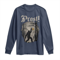 Oktoberfest Bigfoot Long Sleeve Shirt Vintage Forest Sasquatch Drinking Prost - Wonder Print Shop