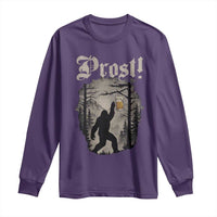 Oktoberfest Bigfoot Long Sleeve Shirt Vintage Forest Sasquatch Drinking Prost - Wonder Print Shop