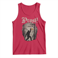 Oktoberfest Bigfoot Tank Top Vintage Forest Sasquatch Drinking Prost - Wonder Print Shop
