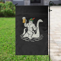 Funny Bigfoot Loch Ness Monster Oktoberfest Garden Flag German Oktoberfest Sasquatch Drinking - Wonder Print Shop