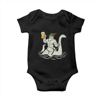 Funny Bigfoot Loch Ness Monster Oktoberfest Baby Onesie German Oktoberfest Sasquatch Drinking - Wonder Print Shop