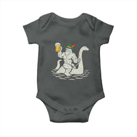Funny Bigfoot Loch Ness Monster Oktoberfest Baby Onesie German Oktoberfest Sasquatch Drinking - Wonder Print Shop