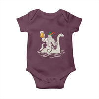Funny Bigfoot Loch Ness Monster Oktoberfest Baby Onesie German Oktoberfest Sasquatch Drinking - Wonder Print Shop