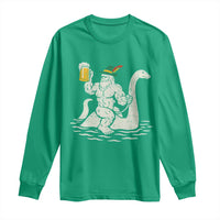 Funny Bigfoot Loch Ness Monster Oktoberfest Long Sleeve Shirt German Oktoberfest Sasquatch Drinking - Wonder Print Shop