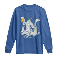 Funny Bigfoot Loch Ness Monster Oktoberfest Long Sleeve Shirt German Oktoberfest Sasquatch Drinking - Wonder Print Shop