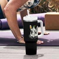 Funny Bigfoot Loch Ness Monster Oktoberfest Tumbler With Handle German Oktoberfest Sasquatch Drinking - Wonder Print Shop