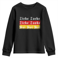 Zicke Zacke Hoi Oktoberfest Youth Sweatshirt Vintage German Flag - Wonder Print Shop