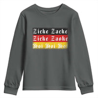 Zicke Zacke Hoi Oktoberfest Youth Sweatshirt Vintage German Flag - Wonder Print Shop
