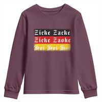 Zicke Zacke Hoi Oktoberfest Youth Sweatshirt Vintage German Flag - Wonder Print Shop