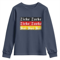 Zicke Zacke Hoi Oktoberfest Youth Sweatshirt Vintage German Flag - Wonder Print Shop