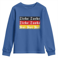 Zicke Zacke Hoi Oktoberfest Youth Sweatshirt Vintage German Flag - Wonder Print Shop