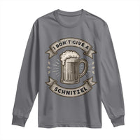 Funny Oktoberfest Long Sleeve Shirt I Dont Give A Schnitzel German Beer Wurst - Wonder Print Shop