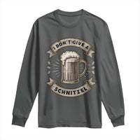 Funny Oktoberfest Long Sleeve Shirt I Dont Give A Schnitzel German Beer Wurst - Wonder Print Shop