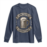 Funny Oktoberfest Long Sleeve Shirt I Dont Give A Schnitzel German Beer Wurst - Wonder Print Shop