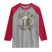 Funny Oktoberfest Raglan Shirt I Dont Give A Schnitzel German Beer Wurst - Wonder Print Shop