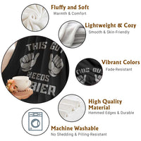This Guy Needs A Bier Oktoberfest Throw Blanket Funny Mens Drinking Gift - Wonder Print Shop