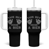 This Guy Needs A Bier Oktoberfest Tumbler With Handle Funny Mens Drinking Gift - Wonder Print Shop