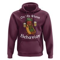 Oktoberfest On My Wurst Behavior Hoodie Funny German - Wonder Print Shop