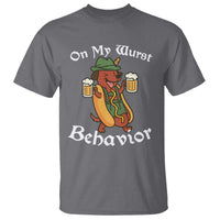 Oktoberfest On My Wurst Behavior T Shirt Funny German - Wonder Print Shop
