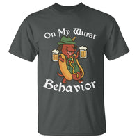 Oktoberfest On My Wurst Behavior T Shirt Funny German - Wonder Print Shop