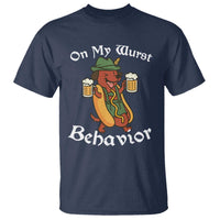 Oktoberfest On My Wurst Behavior T Shirt Funny German - Wonder Print Shop