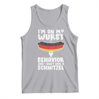 Oktoberfest On My Wurst Behavior Tank Top Dont Give Schnitzel Funny German - Wonder Print Shop