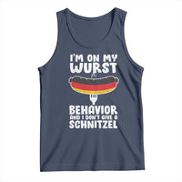 Oktoberfest On My Wurst Behavior Tank Top Dont Give Schnitzel Funny German - Wonder Print Shop