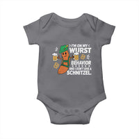 Funny Oktoberfest Baby Onesie On My Wurst Behavior Sarcastic German - Wonder Print Shop