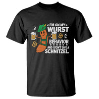 Funny Oktoberfest T Shirt On My Wurst Behavior Sarcastic German - Wonder Print Shop