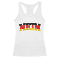 Nein Germany Racerback Tank Top No Saying Funny German Flag Oktoberfest - Wonder Print Shop