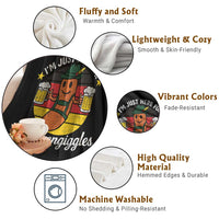 Funny Oktoberfest Throw Blanket Just Here for Schitzengiggles German Flag - Wonder Print Shop