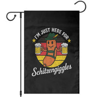 Funny Oktoberfest Garden Flag Just Here for Schitzengiggles German Flag - Wonder Print Shop
