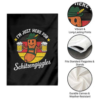 Funny Oktoberfest Garden Flag Just Here for Schitzengiggles German Flag - Wonder Print Shop