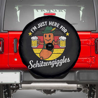 Funny Oktoberfest Spare Tire Cover Just Here for Schitzengiggles German Flag - Wonder Print Shop