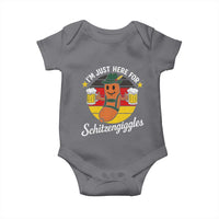 Funny Oktoberfest Baby Onesie Just Here for Schitzengiggles German Flag - Wonder Print Shop
