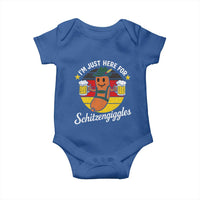 Funny Oktoberfest Baby Onesie Just Here for Schitzengiggles German Flag - Wonder Print Shop