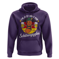 Funny Oktoberfest Hoodie Just Here for Schitzengiggles German Flag - Wonder Print Shop