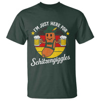 Funny Oktoberfest T Shirt Just Here for Schitzengiggles German Flag - Wonder Print Shop