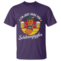 Funny Oktoberfest T Shirt Just Here for Schitzengiggles German Flag - Wonder Print Shop