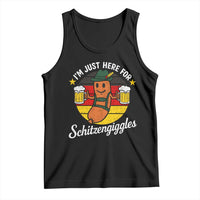 Funny Oktoberfest Tank Top Just Here for Schitzengiggles German Flag - Wonder Print Shop
