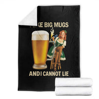 Oktoberfest Beer Throw Blanket Funny I Like Big Mugs Pin Up Girl Dirndl - Wonder Print Shop