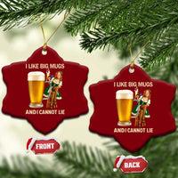 Oktoberfest Beer Ceramic Ornament Funny I Like Big Mugs Pin Up Girl Dirndl - Wonder Print Shop