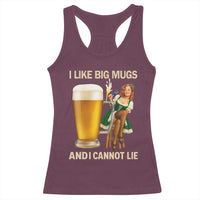 Oktoberfest Beer Racerback Tank Top Funny I Like Big Mugs Pin Up Girl Dirndl - Wonder Print Shop