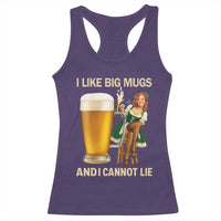 Oktoberfest Beer Racerback Tank Top Funny I Like Big Mugs Pin Up Girl Dirndl - Wonder Print Shop