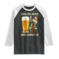 Oktoberfest Beer Raglan Shirt Funny I Like Big Mugs Pin Up Girl Dirndl - Wonder Print Shop