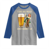 Oktoberfest Beer Raglan Shirt Funny I Like Big Mugs Pin Up Girl Dirndl - Wonder Print Shop