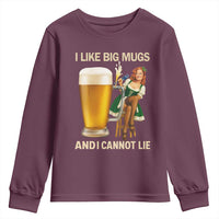 Oktoberfest Beer Youth Sweatshirt Funny I Like Big Mugs Pin Up Girl Dirndl - Wonder Print Shop