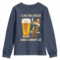 Oktoberfest Beer Youth Sweatshirt Funny I Like Big Mugs Pin Up Girl Dirndl - Wonder Print Shop