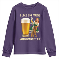 Oktoberfest Beer Youth Sweatshirt Funny I Like Big Mugs Pin Up Girl Dirndl - Wonder Print Shop